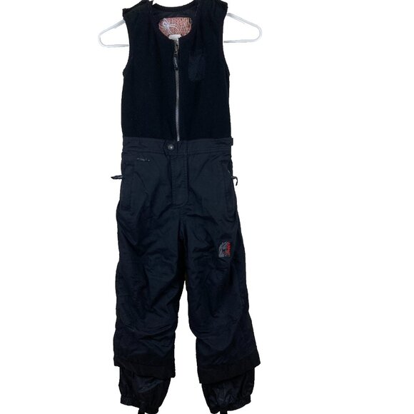 Spyder Youth sz 6 Black Ski Snow Pants Bibs Sledding Insulated Waterproof Boy - Picture 1 of 10